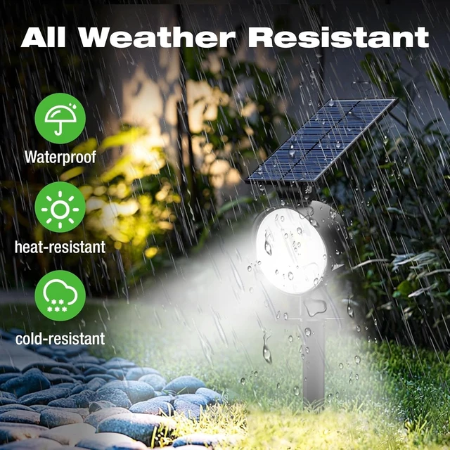 Alt view image 3 of 7 - 3 CCT Waterproof Solar Spot Lights Outdoor Landscape Spotlights