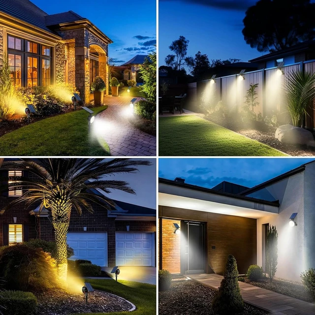 Alt view image 6 of 7 - 3 CCT Waterproof Solar Spot Lights Outdoor Landscape Spotlights