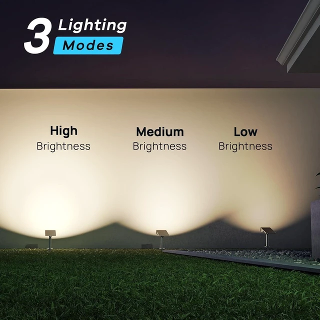 Alt view image 5 of 7 - 3 Color Solar Spot Lights 170° Wide Beam Halloween Lights