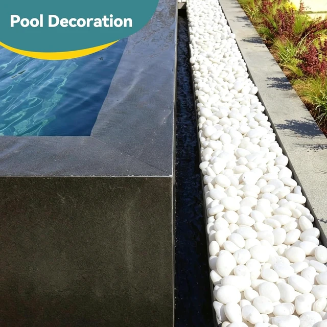 Alt view image 7 of 7 - 20 Lbs White Landscaping Rocks 2-3 Inch River Rocks for Plants