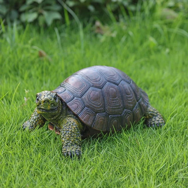 Alt view image 5 of 5 - Weather-Resistant Resin Turtle Statue Artistic Simulation Animal Sculpture, Exquisite Handicraft for Gardens, Courtyards, Ponds & Holiday Decor