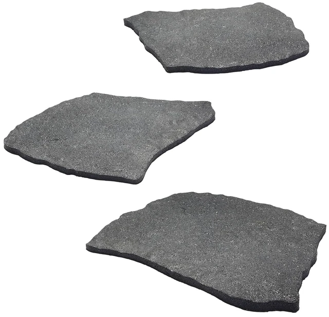 Main image of 3 Pack Rubber Stepping Stones Outdoor Garden Pavers for Pathway & Walkway