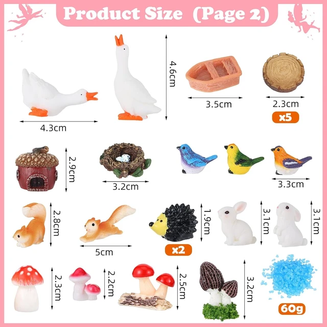 Alt view image 4 of 7 - 93 Pcs Miniature Fairy Garden House Accessories