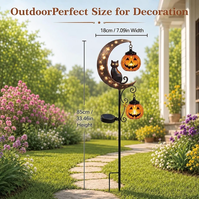 Alt view image 6 of 7 - 2 Pcs Solar Halloween Lights Outdoor Decorations