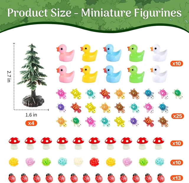 Alt view image 5 of 6 - 115 Pcs Mini Fairy Garden House Kit Outdoor Accessories & Supplies Decor