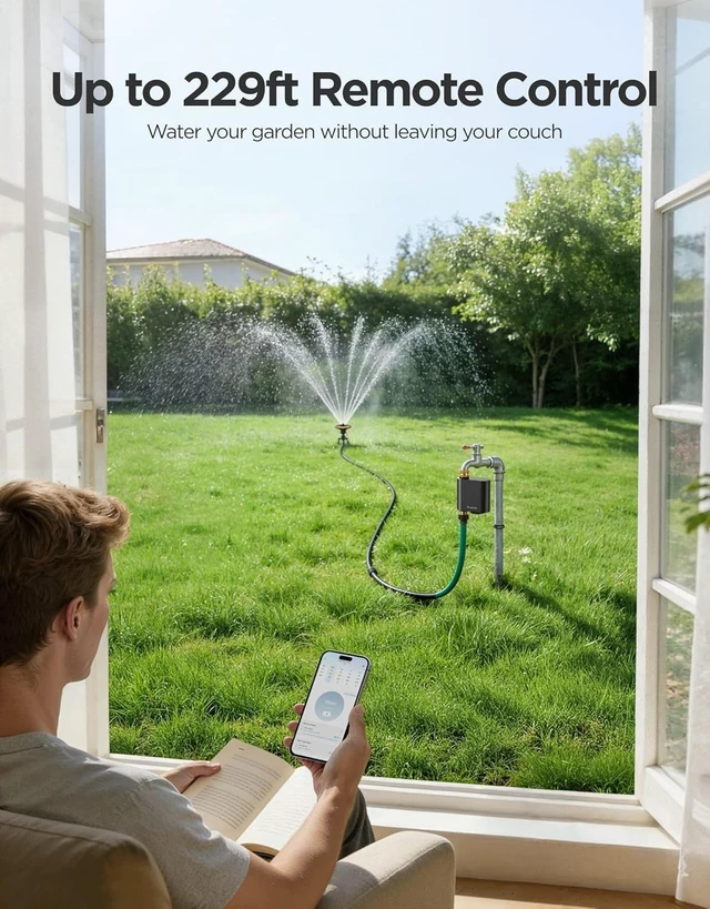 Alt view image 2 of 7 - H5901 Smart WiFi Sprinkler Timer 1 Water Outlet with Gateway
