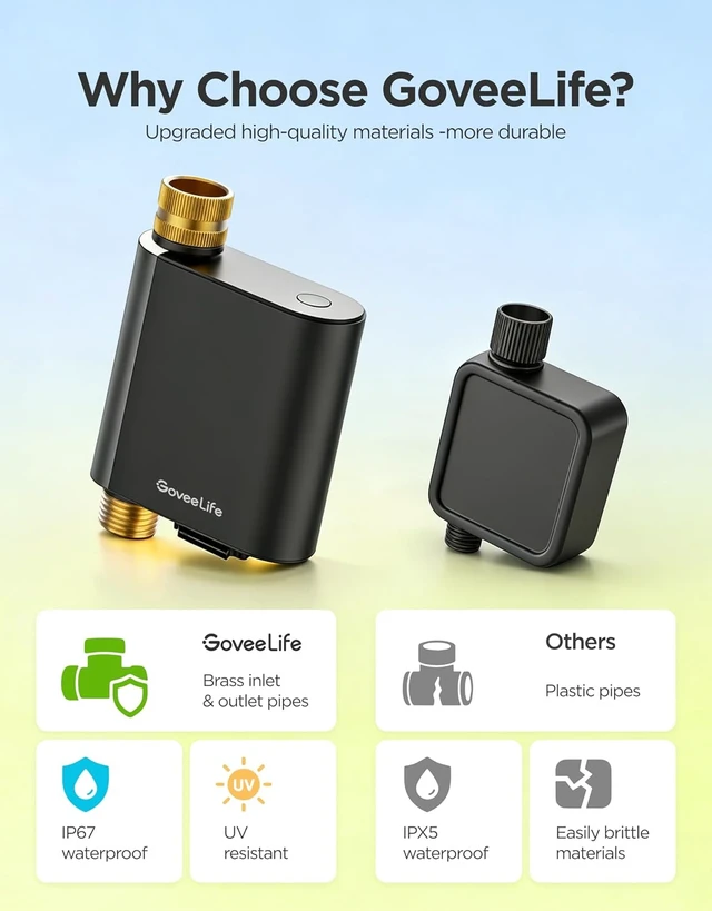 Alt view image 4 of 7 - H5901 Smart WiFi Sprinkler Timer 1 Water Outlet with Gateway