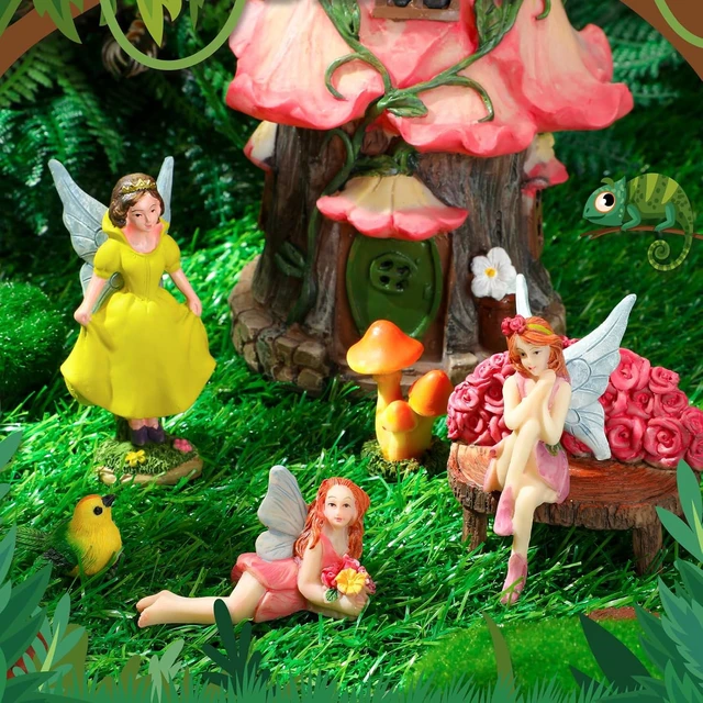 Alt view image 5 of 6 - Mushroom & Animal Fairy House Garden Kit Figurines Summer Decor, Beauty