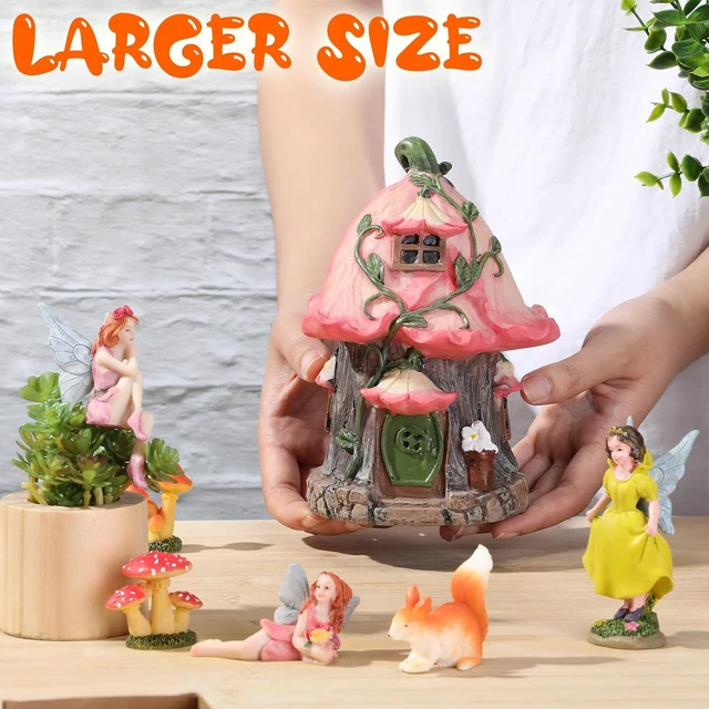Alt view image 4 of 6 - Mushroom & Animal Fairy House Garden Kit Figurines Summer Decor, Beauty