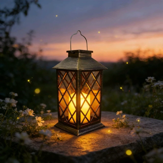 Alt view image 7 of 7 - 2 Pack Waterproof Solar Hanging Lanterns LED Flickering Flameless Candle Mission Lights for Table & Outdoor, Mother's Day Gift for Mom & Wife (2pack)