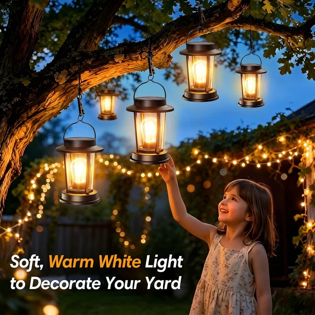 Alt view image 6 of 7 - Waterproof Solar Lanterns Bright Hanging Outdoor Lights