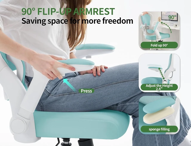 Alt view image 5 of 7 - 400 Lb Ergonomic Mesh Office Chair Comfy Desk Chair with Lumbar Support