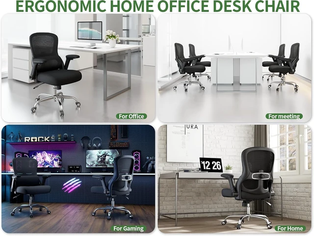 Alt view image 7 of 7 - 400 Lb Mesh Ergonomic Office Chair Comfy Desk Chair with Lumbar Support