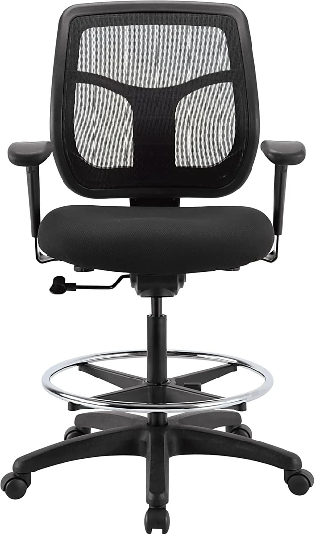 Alt view image 4 of 7 - Apollo Black Drafting Stool by Seating