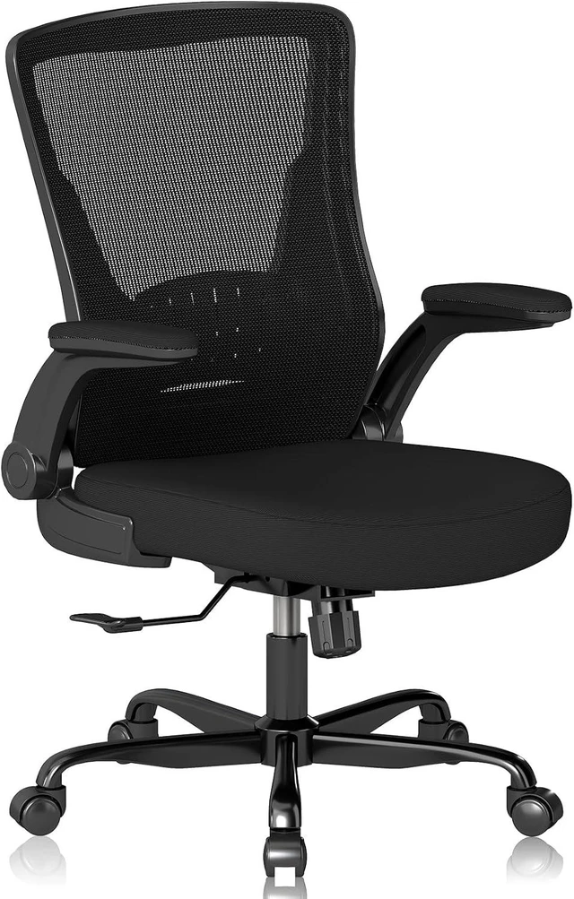 Main image of Comfy Ergonomic Mesh Office Chair with Flip-Up Armrests