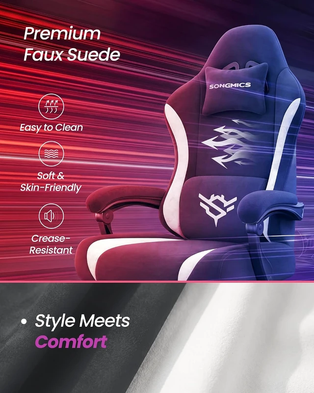 Alt view image 4 of 7 - Ergonomic Gaming Computer Chair with Footrest