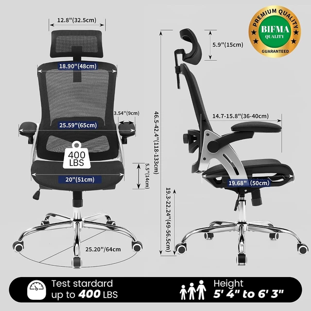 Alt view image 2 of 7 - Mesh Office Desk Chair with 3D Armrests Computer Chair