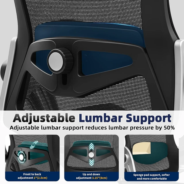 Alt view image 3 of 7 - Mesh Office Desk Chair with 3D Armrests Computer Chair