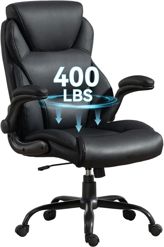 Main image of 400 Lbs Heavy Duty Big & Tall High Back Leather Office Chair