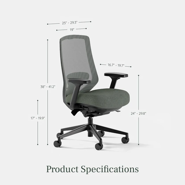 Alt view image 3 of 7 - Mesh Ergonomic Chair Pro Office Chair with 14 Points of Adjustment