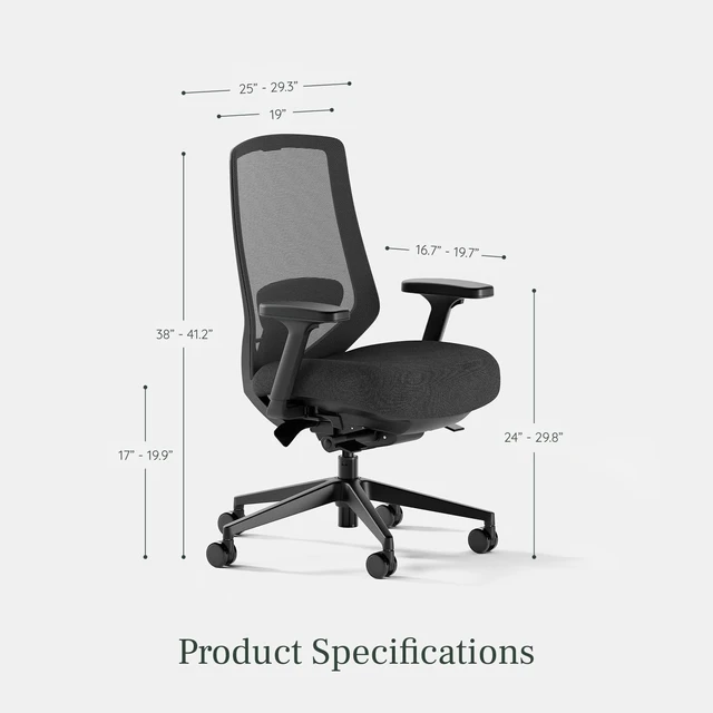 Alt view image 3 of 7 - Ergonomic Chair Pro Mesh Office Chair 14 Points of Adjustment
