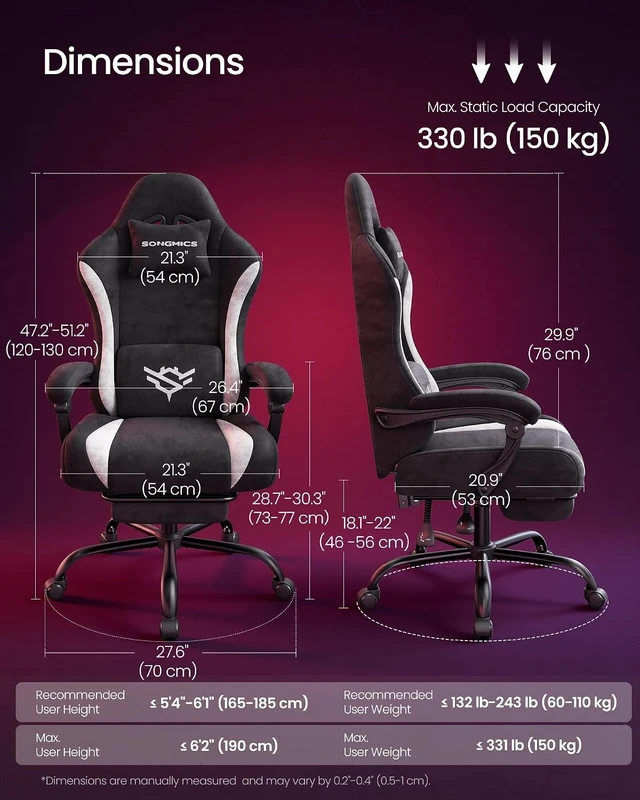 Alt view image 2 of 7 - Ergonomic Gaming Desk Chair with Pocket Spring Cushion