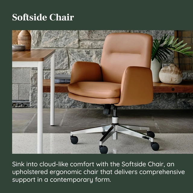 Alt view image 4 of 7 - Mid Century Modern Softside Office Chair