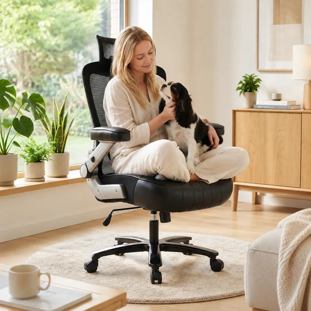 Alt view image 2 of 7 - 600 Lbs Heavy Duty Big & Tall Executive Office Chair