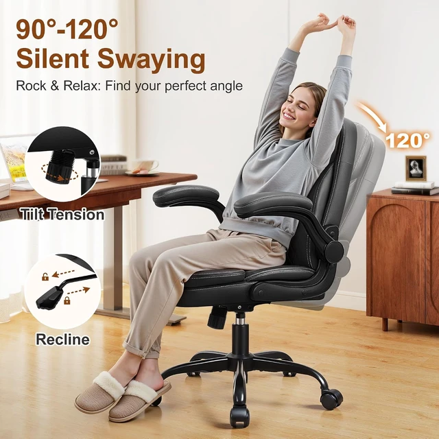 Alt view image 7 of 7 - Ergonomic Office Desk Chair with Unique Dual-Layer Support