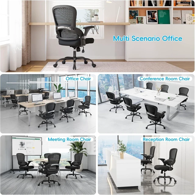 Alt view image 3 of 7 - Ergonomic Office Chair with Back Support for Adults