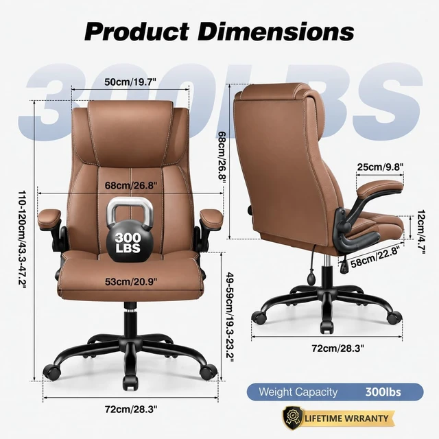 Alt view image 3 of 7 - Comfy Ergonomic High Back Home Office Computer Chair