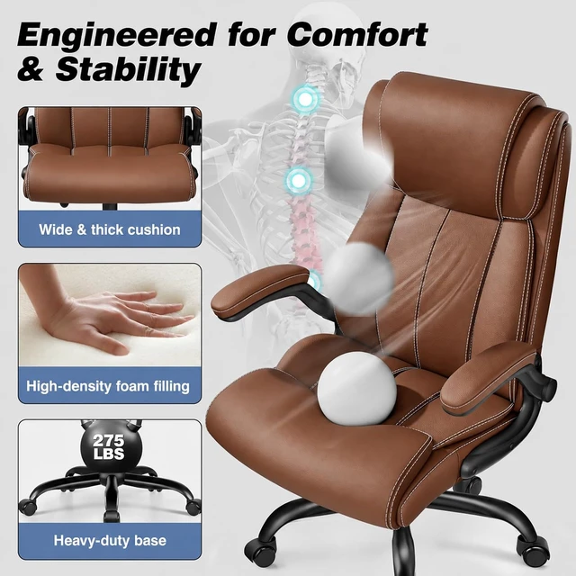 Alt view image 5 of 7 - Comfy Ergonomic High Back Home Office Computer Chair