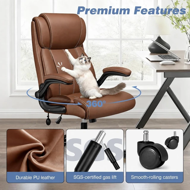 Alt view image 7 of 7 - Comfy Ergonomic High Back Home Office Computer Chair