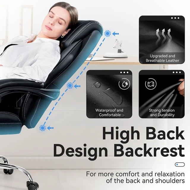 Alt view image 4 of 7 - Executive Chair with Footrest for Office