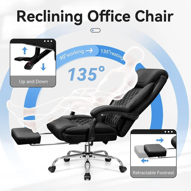 Alt view image 6 of 7 - Executive Chair with Footrest for Office