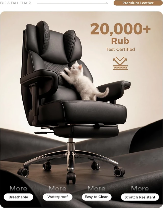 Alt view image 6 of 7 - High Back Big & Tall Ergonomic Office Desk Chair
