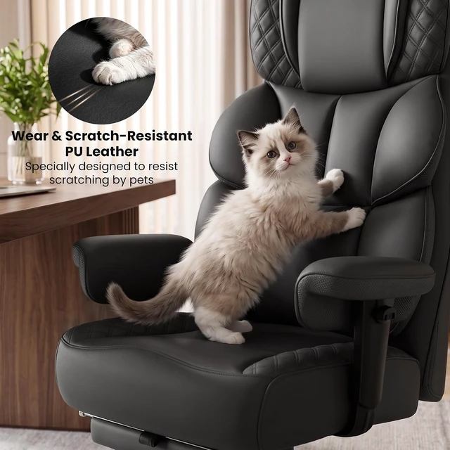 Alt view image 5 of 7 - 400 Lbs Executive Big & Tall Office Desk Computer Chair
