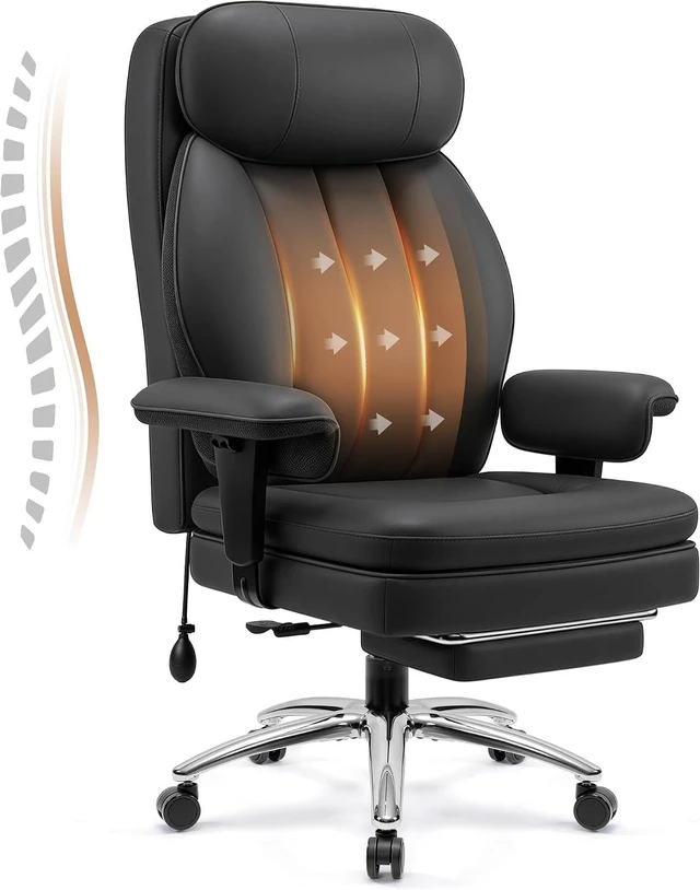 Main image of Big & Tall Gaming Office Chair with Inflatable Lumbar Support