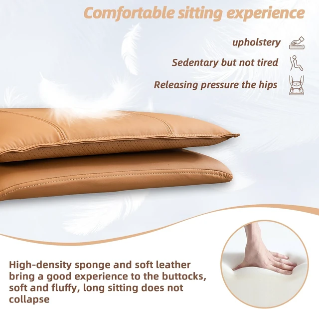 Alt view image 5 of 7 - Mid-Back Leather Swivel Office Chair with Armrest Modern Upholstered Ergonomic Task Chair with Wheels, Camel