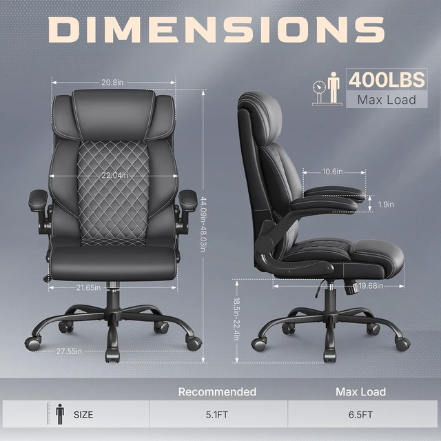 Alt view image 2 of 7 - Black Executive High Back Big & Tall Office Chair