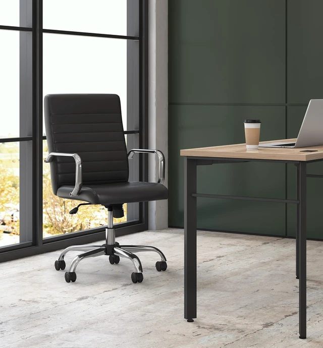 Alt view image 2 of 7 - Sadie Comfy Ergonomic Executive Office Chair Black Desk Chair