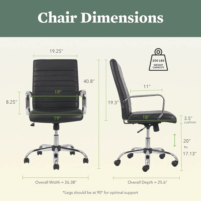Alt view image 3 of 7 - Sadie Comfy Ergonomic Executive Office Chair Black Desk Chair