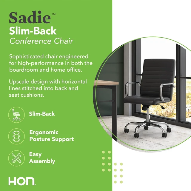 Alt view image 4 of 7 - Sadie Comfy Ergonomic Executive Office Chair Black Desk Chair