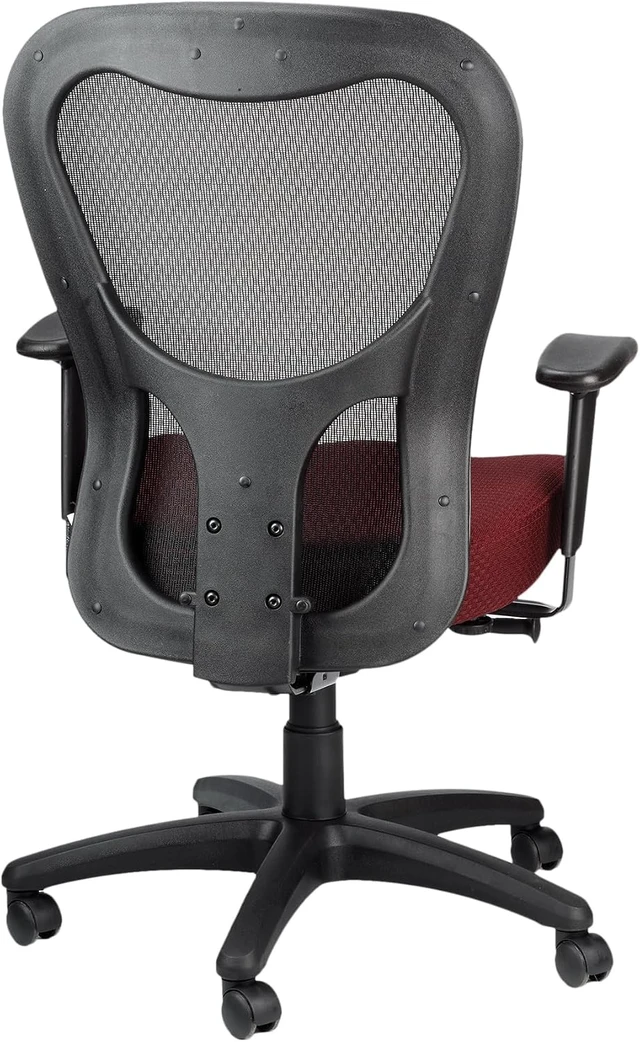 Alt view image 6 of 7 - TP9000C Mesh Swivel Task Chair with Tempur Material & Cooling Gel Layer Adjustable Armrests & Lumbar Support, Burgundy