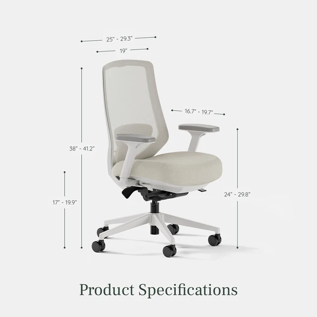 Alt view image 3 of 7 - Mesh Ergonomic Chair Pro Office Chair with 14 Points of Adjustment
