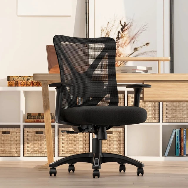 Alt view image 2 of 7 - BIFMA X5.1 Certified Ergonomic Mesh Office Chair Adjustable Lumbar Support, 3D Arm, Tilt Back & Wide Seat for Company & Home (Onyx Black)