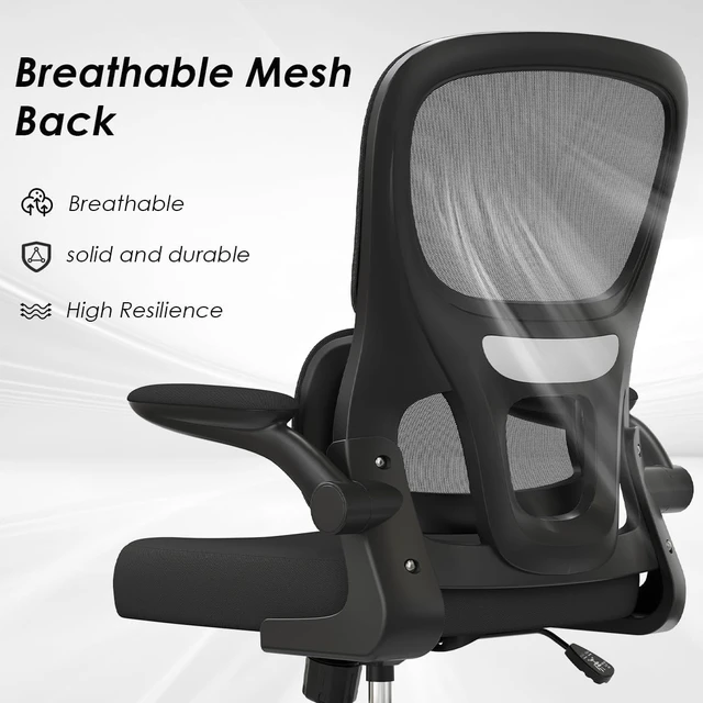 Alt view image 4 of 7 - Ergonomic Office Chair with Flip Armrest & Lumbar Support, 6 Pack