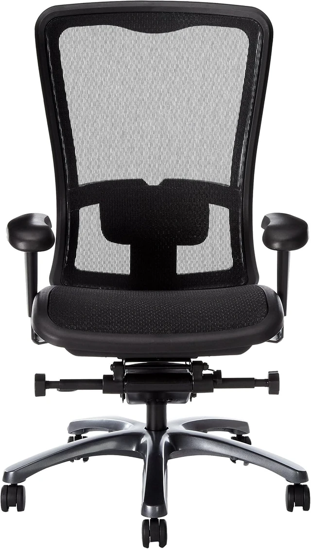 Alt view image 3 of 7 - Office Star ProGrid High Back Manager's Chair Breathable Back & Seat with Adjustable Lumbar Support, Black