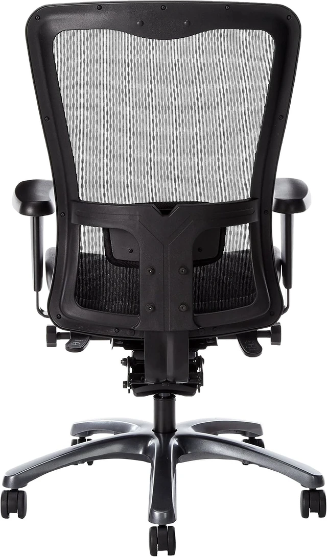 Alt view image 4 of 7 - Office Star ProGrid High Back Manager's Chair Breathable Back & Seat with Adjustable Lumbar Support, Black