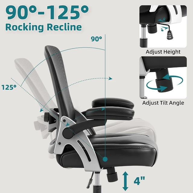 Alt view image 4 of 7 - 500 Lbs Big & Tall Office Chair Executive Leather Desk Chair